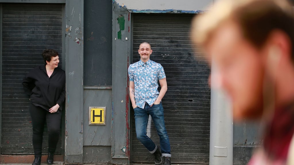 Director Caitríona McLaughlin and writer Dylan Coburn Gray: ‘I’m always struck by how many people say the city comes through in the play,’ says Coburn Gray. Photograph: Nick Bradshaw for The Irish Times
