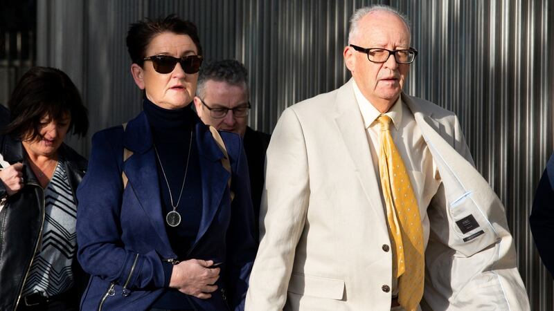 Geraldine and Patrick Kriégel, the parents of Ana Kriégel, pictured arriving at the Criminal Courts of Justice on Tuesday morning. Photograph: Tom Honan/The Irish Times