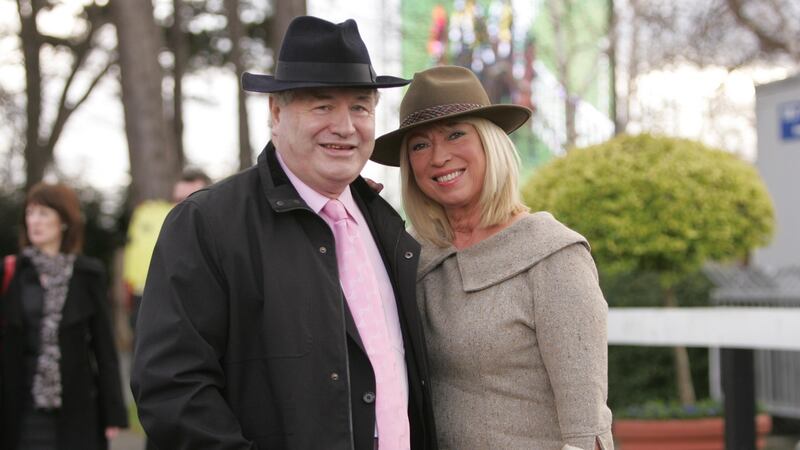 Anne Doyle with Dan Grattan at the Leopardstown Christmas racing festival in 2011. Photograph:Alan Betson