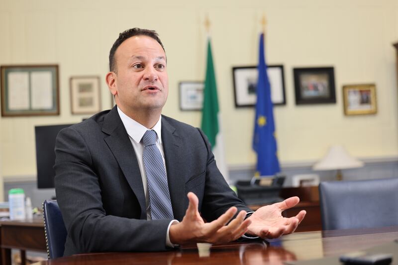 In response to the Ballinrobe protests, Taoiseach Leo Varadkar said: 'Nobody in a free society, nobody in a democracy has a right to exercise a veto on who moves into their area or community.' Photograph: Dara Mac Dónaill