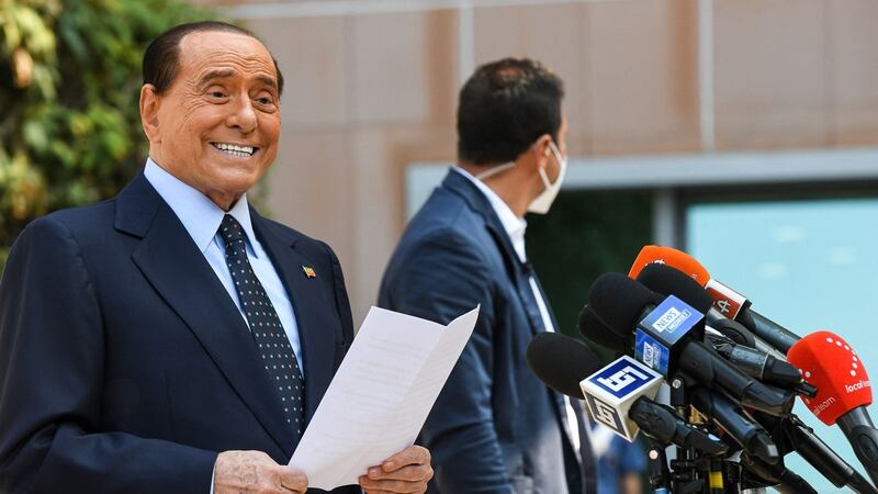 Silvio Berlusconi: 'I told the defenders how to act with the Udinese strikers.' File photograph: Piero Cruciatti/AFP