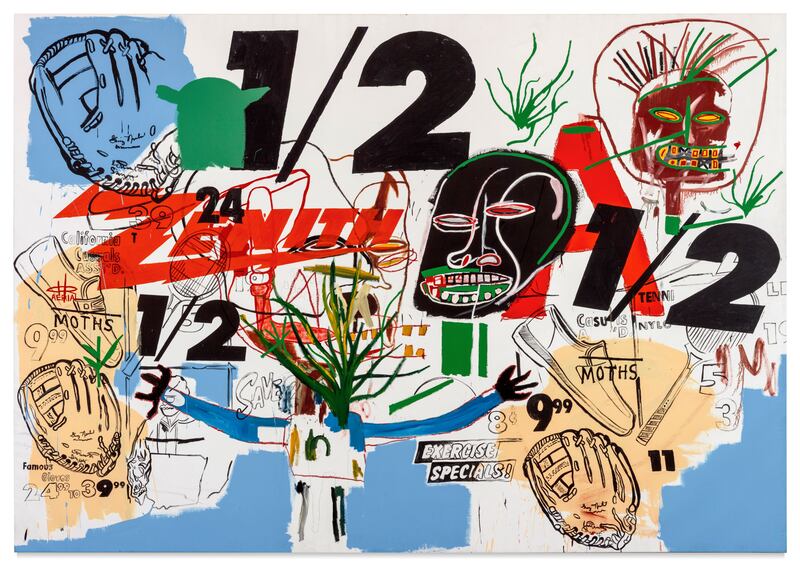 The collaborative painting, Untitled, by New York-based artists Andy Warhol and Jean-Michel Basquiat has an estimate of $18 million (€17 million) at Sotheby's New York