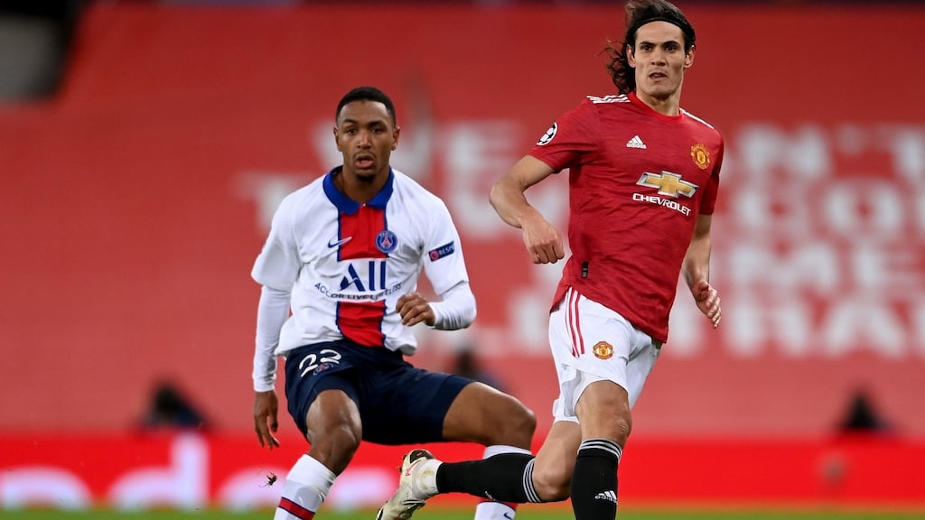 Striker Edinson Cavani could return to the Manchester United side for the derby against Manchester City on Saturday evening. Photograph: Laurence Griffiths/Getty Images