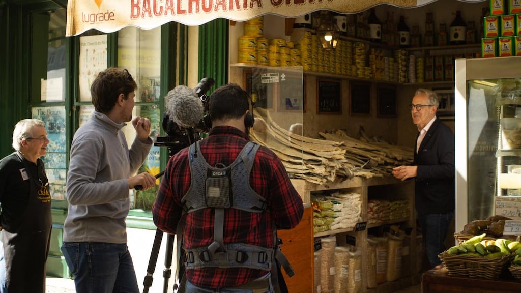 Rory O’Connell filming a new food travel series on location with Appetite Media