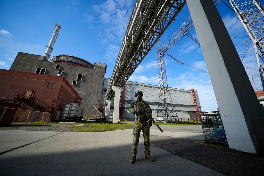 There are competing claims between Russia and Ukraine over the Zaporizhzhia Nuclear Power Station. File photograph: AP