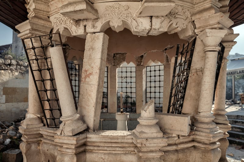 Earthquake damage to the Habib-i Nejjar mosque in Antakya, Turkey. File photograph: Emily Garthwaite/New York Times