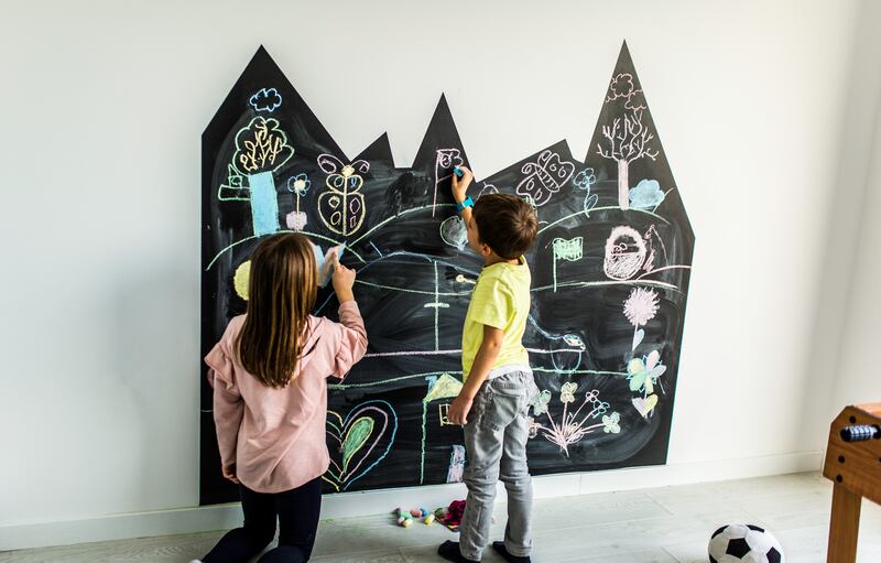Children will bring home folders filled with art, so why not get hanging some original, local art to dress your walls. Photograph: Jokic/Getty