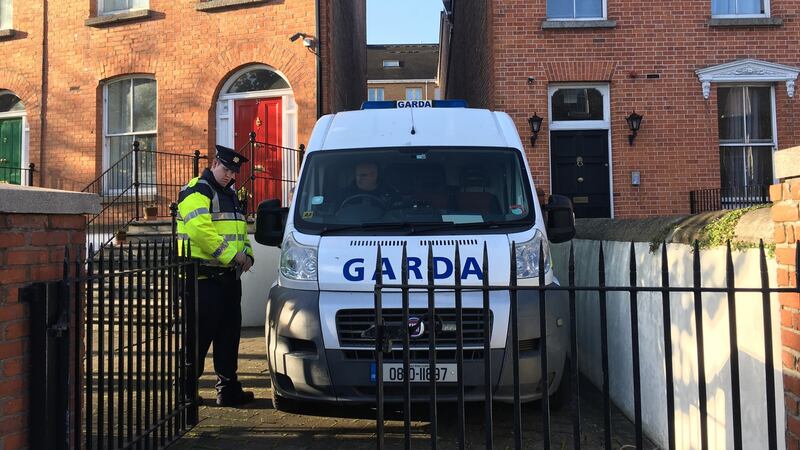 The Garda Technical Bureau at the scene at Dorset Square Apartments. Photograph: Elaine Edwards