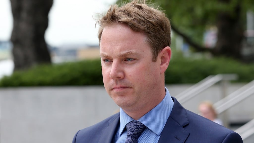 Patrick James (PJ) Mansfield (40) leaves the Dublin Circuit Criminal Court today where he has pleaded not guilty to charges of possession of ammunition without a firearms licence at his former home at Coldwater Lakes, Saggart, on January 29th, 2015. Photograph: Collins Courts.
