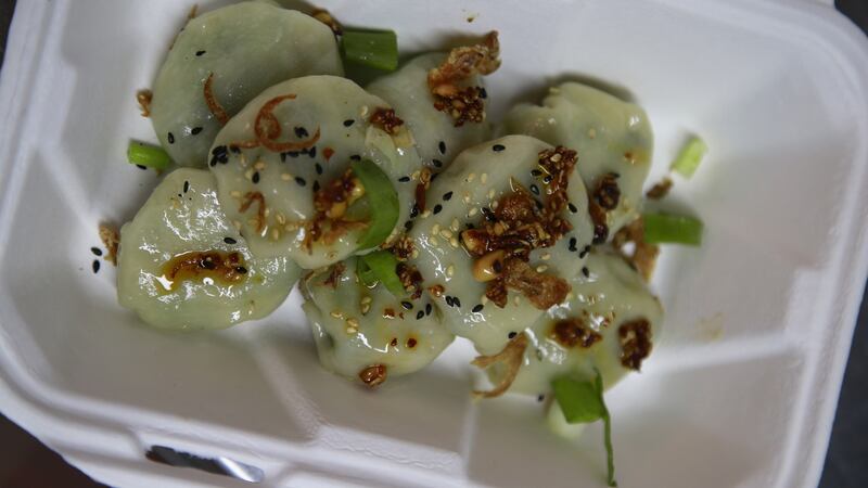 Dumplings at  Double 8 in the Village Arcade in Bray, Wicklow. Photograph: Nick Bradshaw / The Irish Times