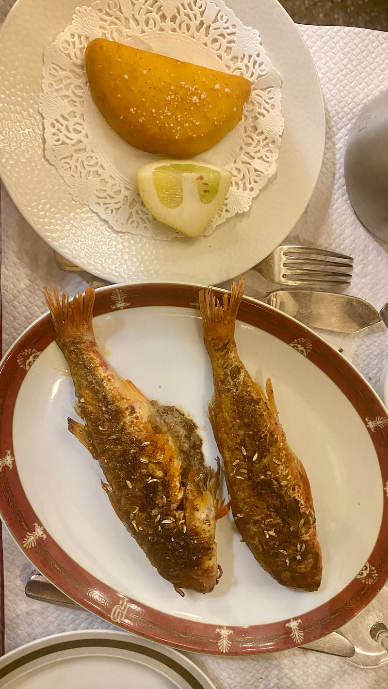 Red Mullet in Chez Davia on Rue Grimaldi, Nice. Photograph: Corinna Hardgrave
