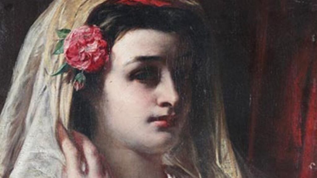 Detail from ‘Classical Beauty’ by Alfred Elmore. Courtesy of Crawford Art Gallery, Cork.