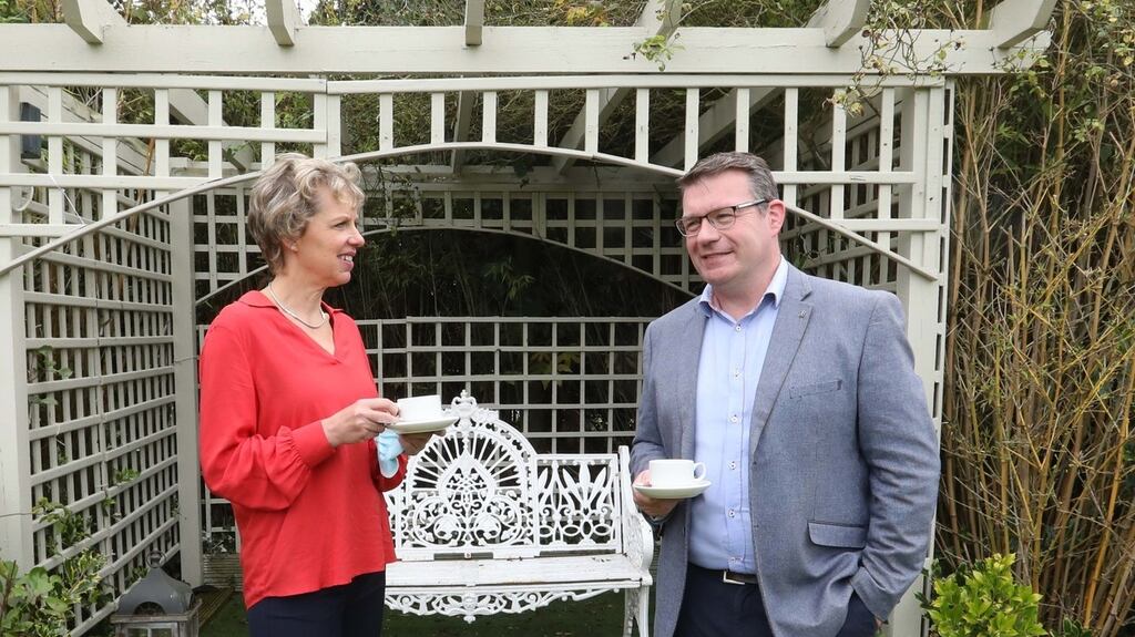 Labour Party leader Alan Kelly with recently elected Dublin Bay South TD Ivana Bacik at the Labour think-in at the Clanard Court Hotel in Athy, Co Kildare