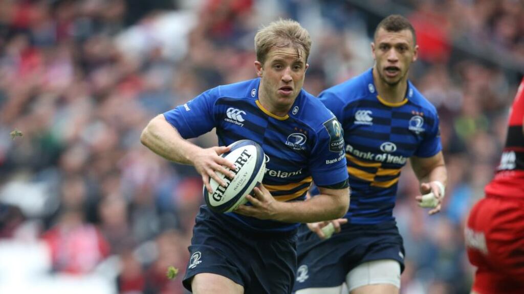 Leinster’s Luke Fitzgerald: Leinster forwards coach Leo Cullen said “He will certainly be out for the next two weeks. I don’t think it’s a World Cup issue.” Photograph: Inpho