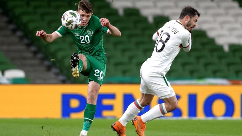 Dara O’Shea was one of Ireland’s better performers against Bulgaria. Photogtaph: Bryan Keane/Inpho
