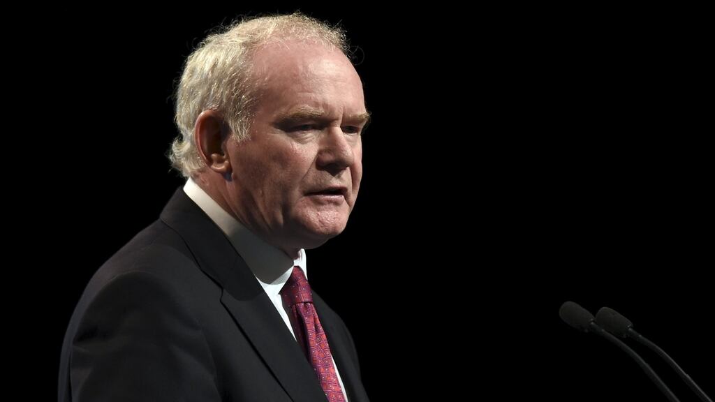 Sinn Féin’s Martin McGuinness said the party remained committed to reducing corporate tax to 12.5 per cent by 2018. Photograph: Reuters/Clodagh Kilcoyne