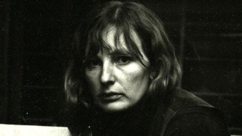 Gerda Frömel working in her home, New House, in Woodtown Park, Rathfarnham in 1963. Courtesy Trinity College Dublin art collections