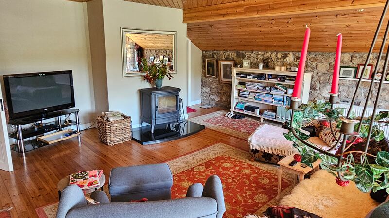 Upstairs seating area