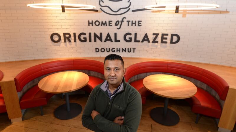Des Naidoo, senior operations manager Ireland, Krispy Kreme, Blanchardstown. Photograph: Dara Mac Dónaill
