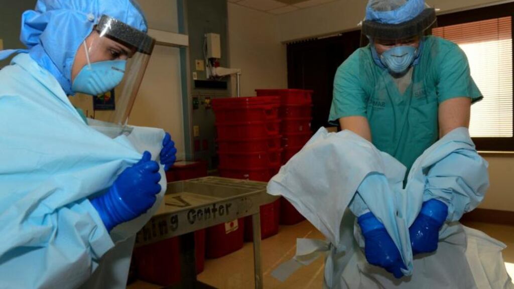 US army personnel: an Italian governor  has called on US authorities to repatriate all  military personnel who served in Liberia rather than have them quarantined in Italy. Photograph: David Cooper/EPA/US Air Force