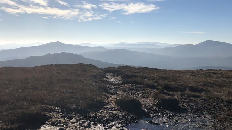 A welcome lunch stop: The summit, where Wicklow’s hills can be seen
