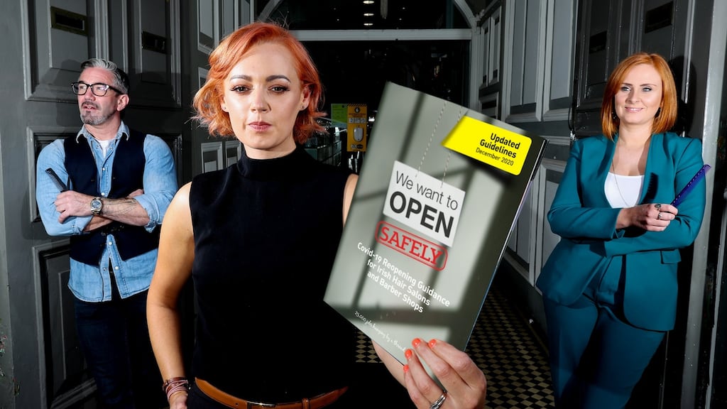 Speaking ahead of Cabinet’s decision on easing restrictions, president of the Irish Hairdressers Federation, Danielle Kennedy, says hairdressers could provide services in a ‘safe, controlled environment’. Photograph: Irish Hairdressers Federation