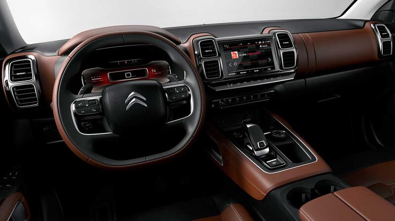 Inside the C5 Aircross, Citroen’s recently departed design chief Alexandre Malval opted for a mobile living-room theme.