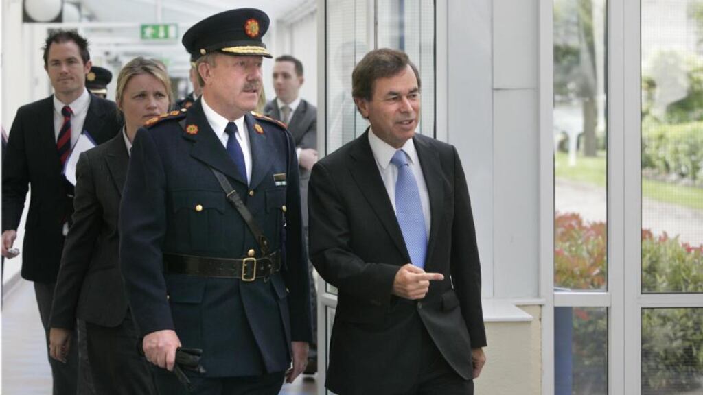 File photograph of Minister for Justice, Alan Shatter (right) with Garda Commissioner Martin Callinan. Photograph: Dara Mac Dónaill/The Irish Times