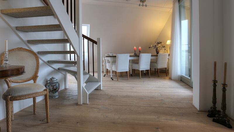 Mulveys solid timber reclaimed raft wood, a solid timber, made from repurposed railway sleepers, €165 per sq m fitted