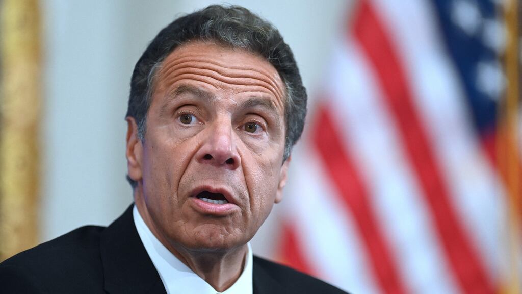 Governor of New York Andrew Cuomo: “I acknowledge some of the things I have said have been misinterpreted as an unwanted flirtation.” Photograph: Johannes Eisele/AFP via Getty Images