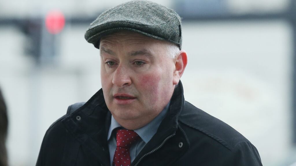 Patrick Quirke (50), of Breanshamore, Co Tipperary, who is charged with the murder of 52-year-old Bobby Ryan at an unknown location on a date between June 3rd 2011 and April 13th 2013. He has pleaded not guilty. Photograph: Collins Courts