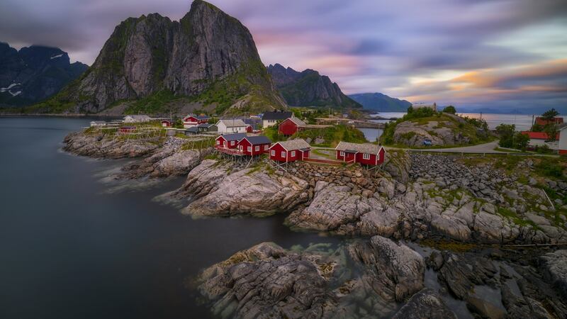 A coastal village en route to the Lofoten islands in the Arctic circle
