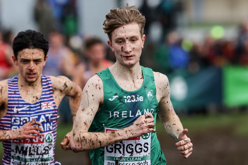 Nick Griggs in the thick of it during the 2023 European Cross Country Championships in Belgium. Photograph: Morgan Treacy/Inpho