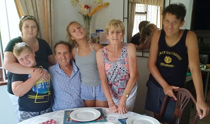 Jimmy and Anne McClelland with their daughter, Carrie, and grandchildren Jayden, Lanesca and Jason.