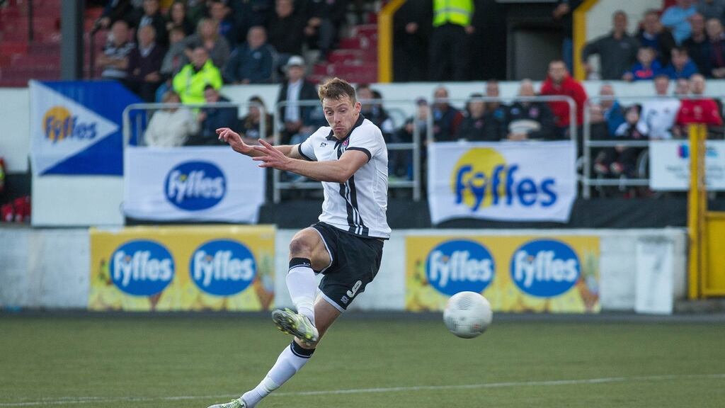 David McMillan’s first leg goal was key as Dundalk progressed in the Champions League qualifiers. Photograph: Inpho