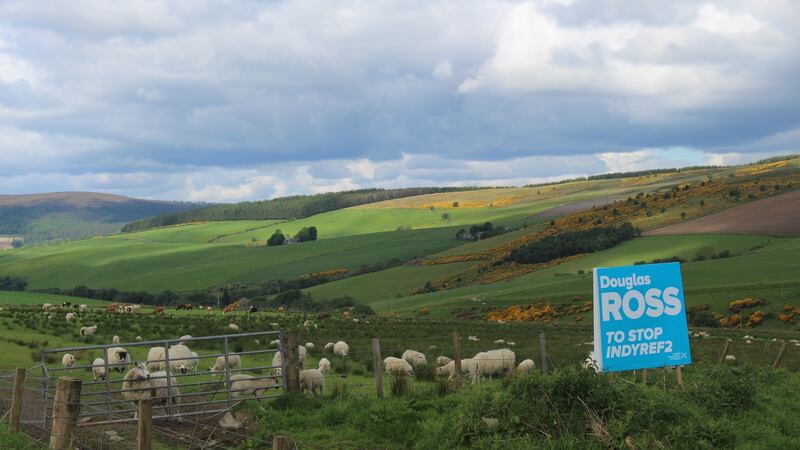 A sign near Dufftown in the constituency of Moray