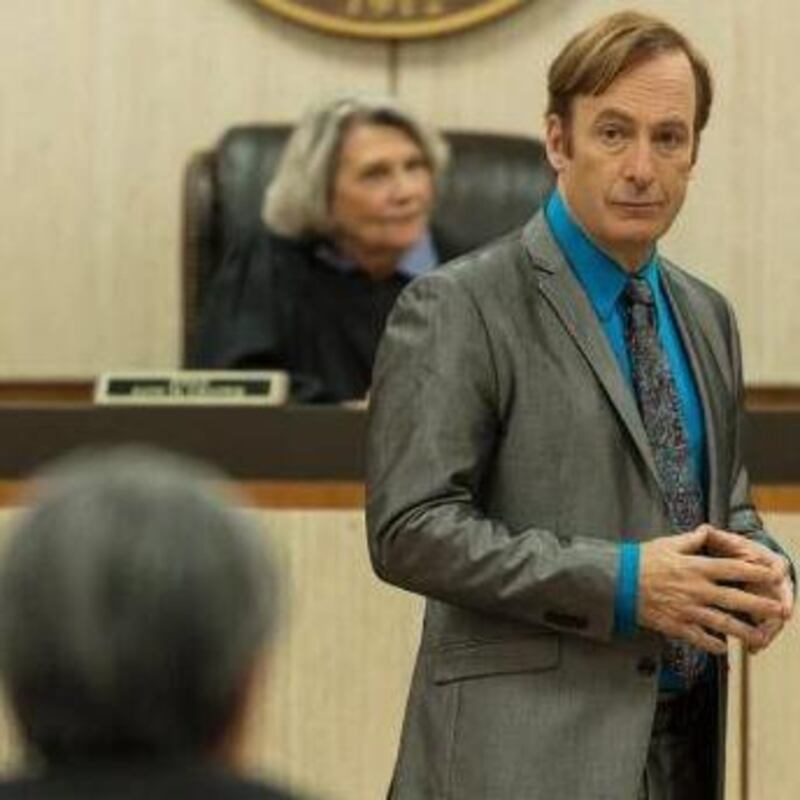 Odenkirk as Jimmy McGill, aka Saul Goodman, in Better Call Saul. Photograph: Greg Lewis/AMC and Sony Pictures Television