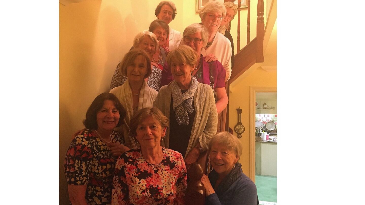 Tommy’s Book Club, from left, Marjorie Markham, Margaret Murray, Leila Mangan, Irene Dixon, Caroline Hope, Deidre Grattan, Brenda Lenihan, Honora Creegan, Mary Coffey, Barbara Murray and Mary Rigney