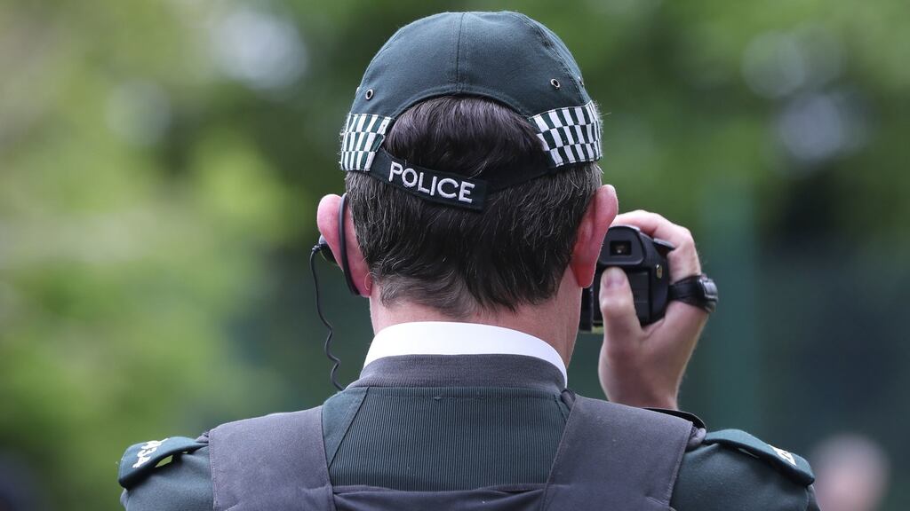 The PSNI said the suspect’s car hit two police vehicles. File Photograph: Niall Carson/PA Wire