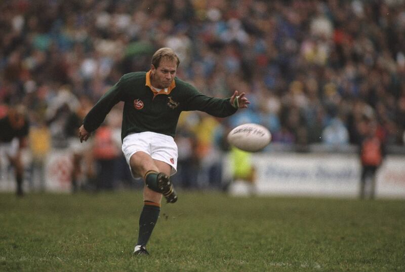 Springbok sniper Naas Botha banged over three dropped goals to edge out Ireland 12-10 in 1981. Photograph: Allsport UK /Allsport