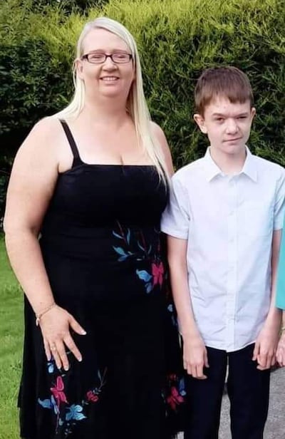 Catherine O'Donnell and her son James Monaghan