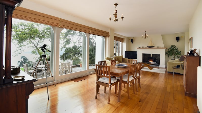 Stone Hall, fully refurbished eight-bedroom Georgian mansion overlooking Glandore Harbour, for sale with Charles McCarthy at a guide of €3.8 million