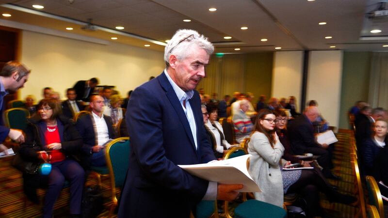 Ryanair chief executive Michael O’Leary at the company’s agm. Photograph: Cyril Byrne
