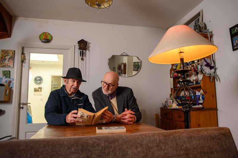 Lifelong friends Commandant Paddy Walsh (ret) and ex-Army lieutenant Dónal de Róiste pictured in Cork city. Photograph: Daragh Mc Sweeney/Provision