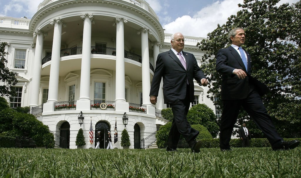 Dick Cheney at the White House with then US president George W Bush in May 2006. Photograph: Chip Somodevilla/Getty Images
