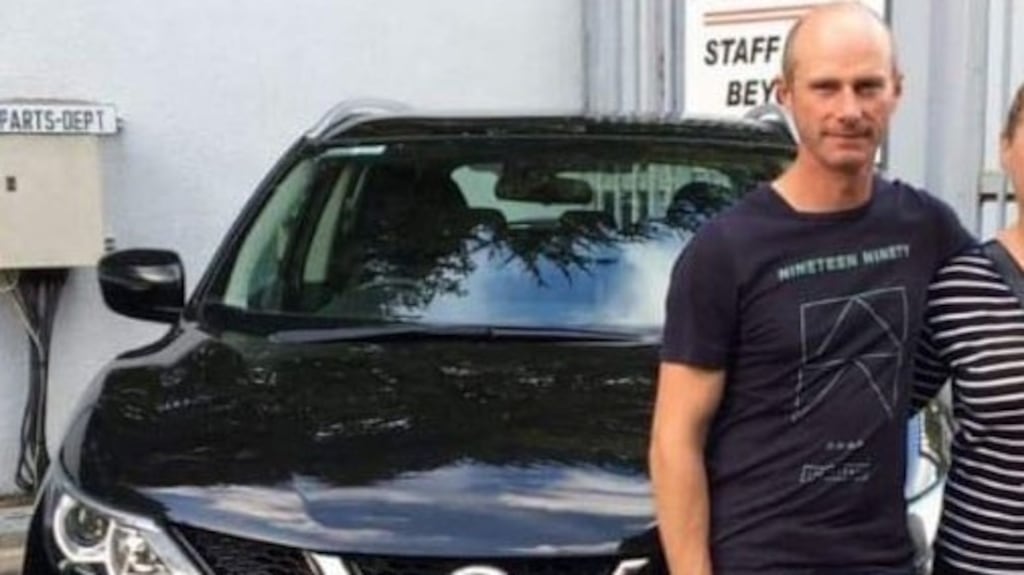 Mark Hennessy who was shot dead by Gardaí in Cherrywood industrial estate last Sunday, photographed during the purchase of a Nissan Qashqai at Windsor Motors in Bray in September 2017.