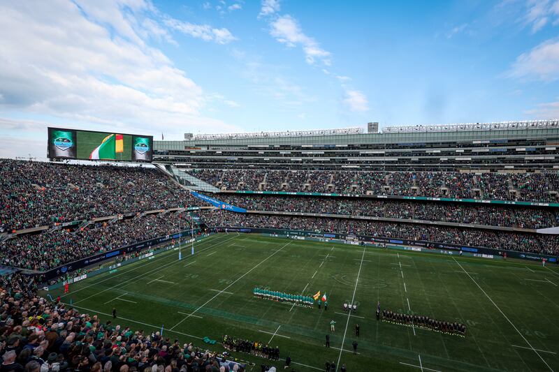 Ireland's games against New Zealand at Soldier Field have been memorable occasions, but they are not beneficial to Ireland as the home team. Photograph: Gary Carr/Inpho