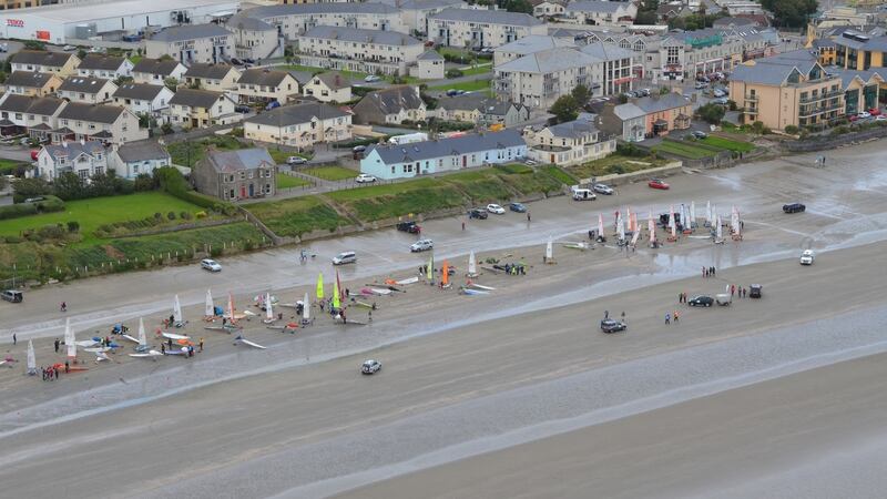 Bettystown beach is popular with kite surfers and land yachters