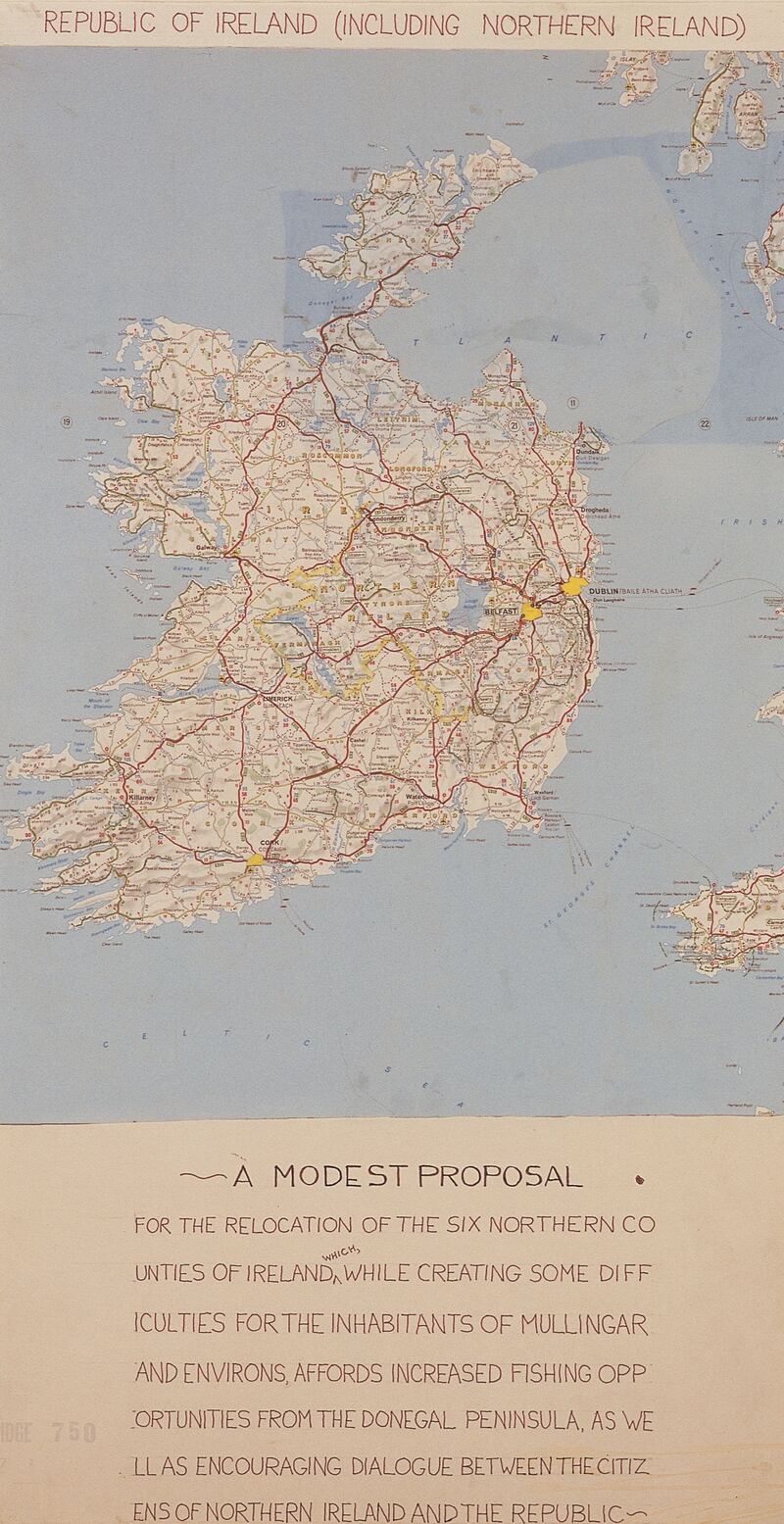 Ireland: A Modest Proposal, by Brian O'Doherty/Patrick Ireland, from 1980, Photograph: Imma