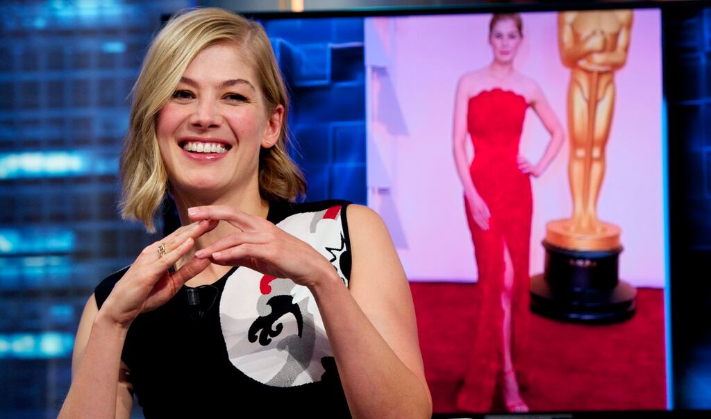 Rosamund Pike: “Gone Girl was a big shift . . . I got to play this sweet, vulnerable, flirtatious, cold, hot monster-lover”